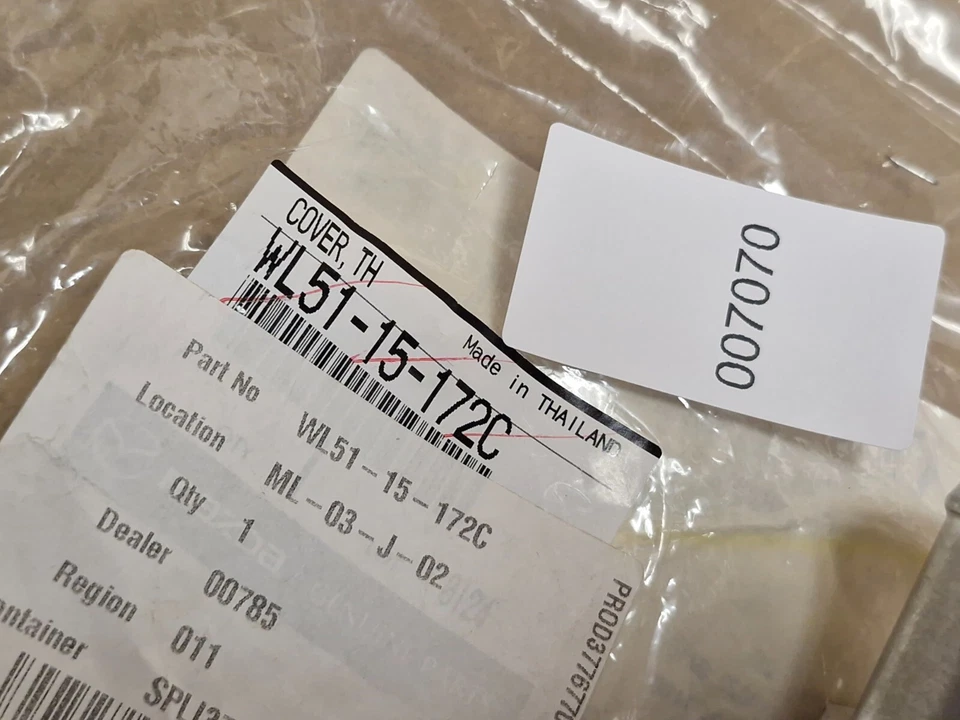 Mazda BT50 WLC Thermostat Cover Diesel 2008 WL5115172C Genuine NEW OEM - Image 3 of 4