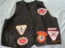 GOLD WING ROAD RIDERS GWRRA Black Vest 10 patches Lewiston Idaho motorcycle club