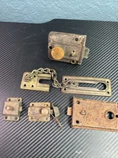 Lot of 5 Vintage Deadbolt Locking Mechanisms