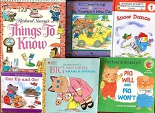 6 lot Richard Scarry books incl. vintage hardcover Things to Know