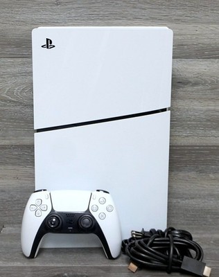 Sony PlayStation 5 Slim Disc PS5 1TB White Console Gaming System CFI-2015
