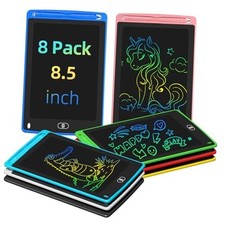 LCD Writing Tablet for Kids, 8.5 Inch Colorful Doodle Board Drawing 8 Pack