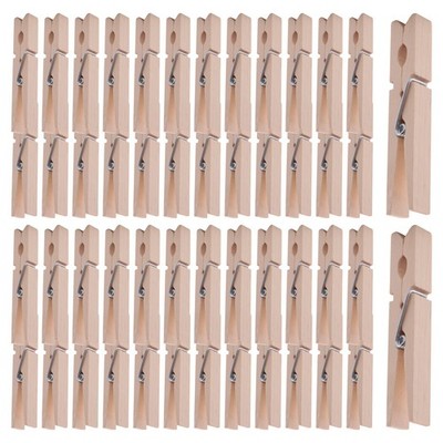 Clothes Pins Heavy Duty Outdoor with Spring, Wooden Clothespins for Crafts3962
