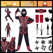 Halloween Costume for Kids - Ninja Dress Up Set with Accessories for Boys  Todd
