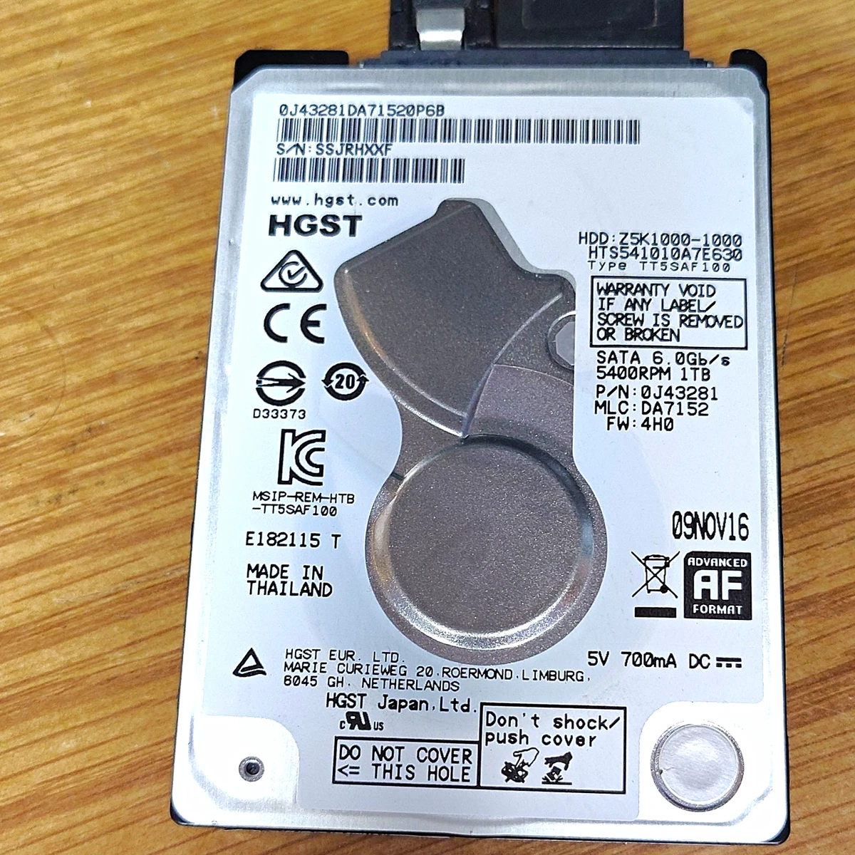 HGST エイチジーエスティー 0G02830 HGST Internal 1 TB 5400 RPM Rotation Speed Hard Disk Drives for