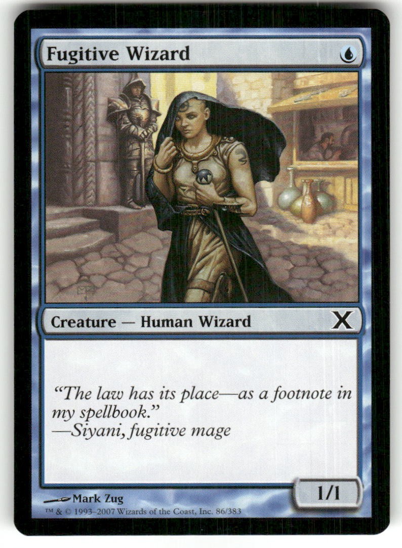 Fugitive Wizard 86 Common 10th Edition Magic: The Gathering Near Mint