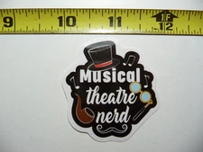 MUSICAL THEATER NERD TOP HAT SMALL STICKER DECAL STAGE PLAY ACT ACTING