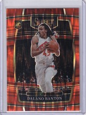 Dalano Banton - 2021-22 Panini Select - Orange Flash Prizm - #91 - Raptors (RC)