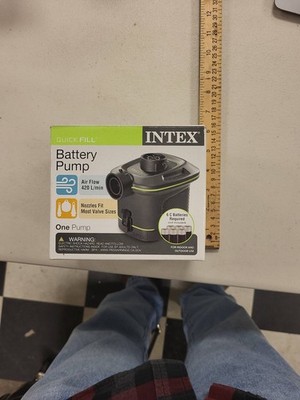 Intex Quick Fill Battery Pump 66658WL Portable Electric Air Inflator Deflator