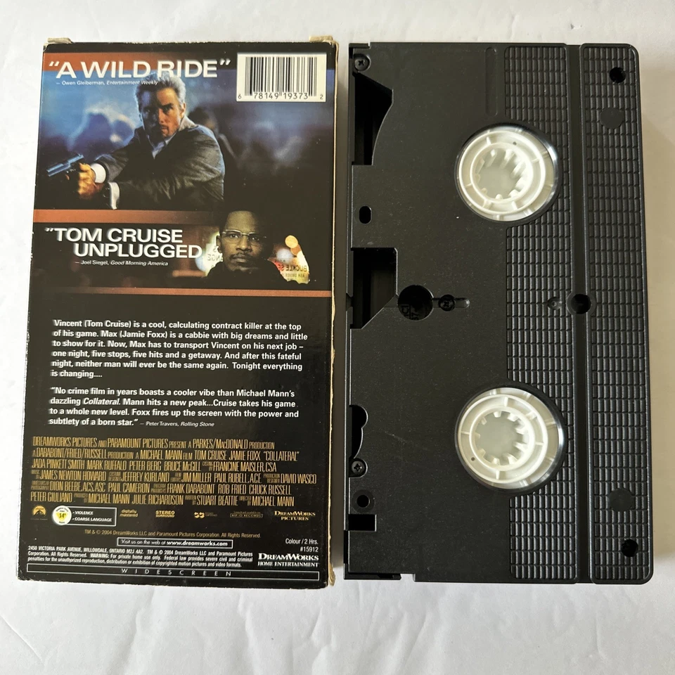 Collateral VHS Tom Cruise, Jamie Foxx Michael Mann Movie Jada Pinkett Smith - Image 2 of 4