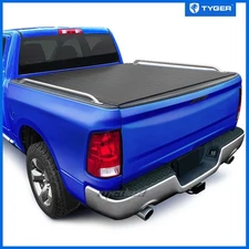 Fit 09-18 Ram 6'4" Bed Low Profile Soft Roll-up Tonneau Cover TYGER T2