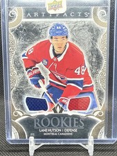 2024-25 UD Artifacts Lane Hutson Rookie Gold Materials #222/399 Canadiens