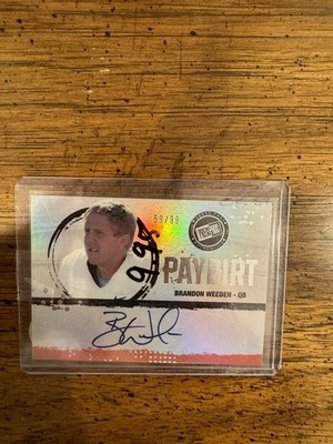 2012 Press Pass Fanfare Paydirt Silver /99 Brandon Weeden Rookie Auto RC PD-BW
