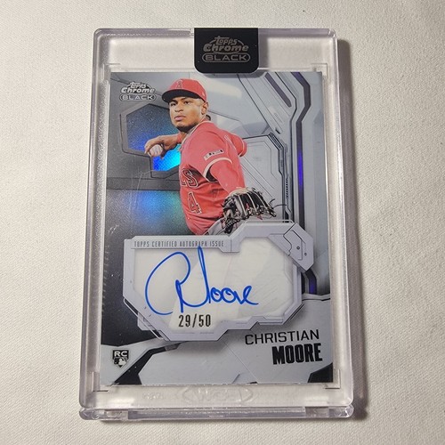 2026 Topps Chrome Black Christian Moore Ivory Autographs (Raw)