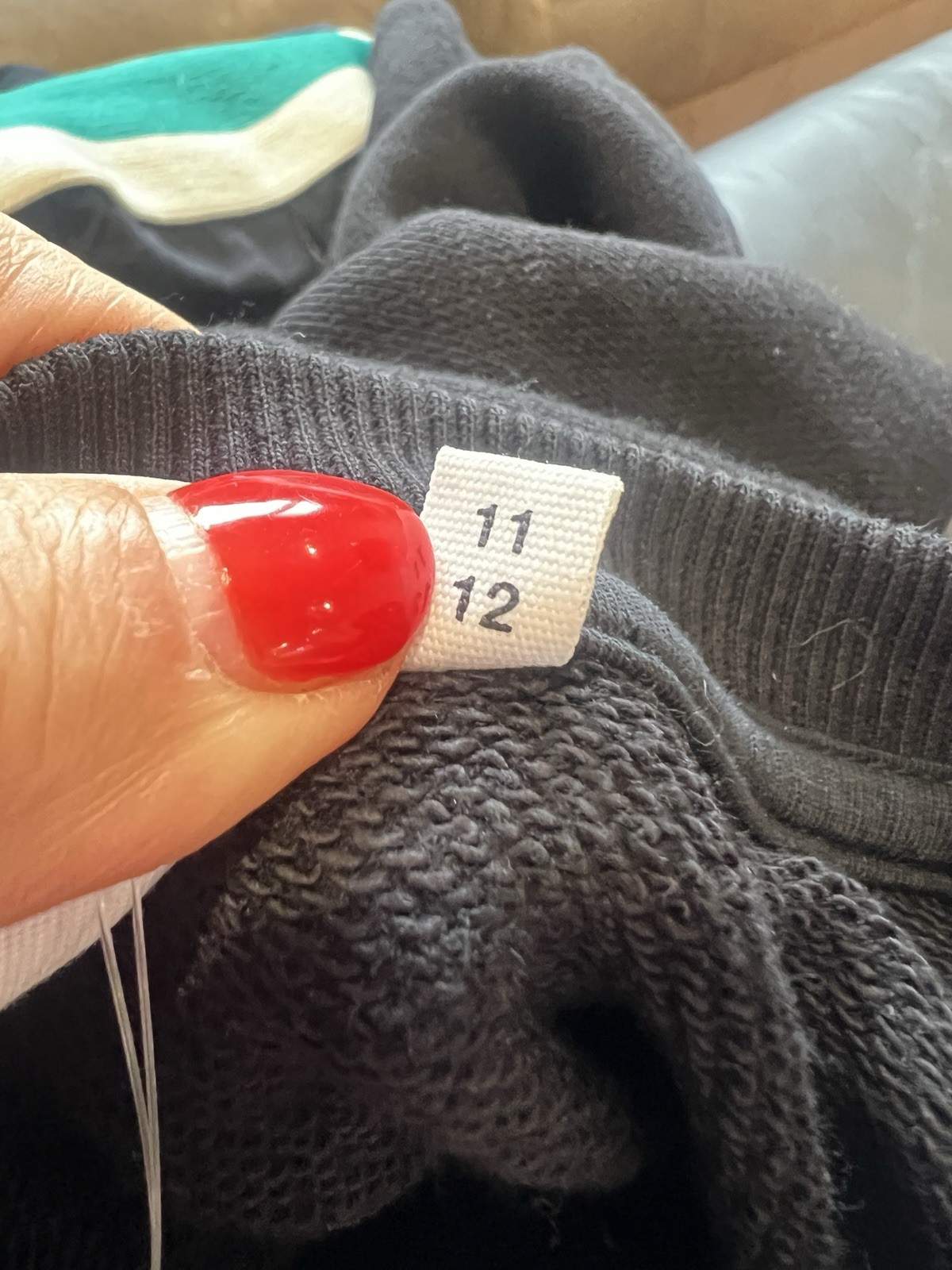 Molo Girl's 11-12 Black Carmen Sweatshirt Dress Striped Pullover  Organic Cotton