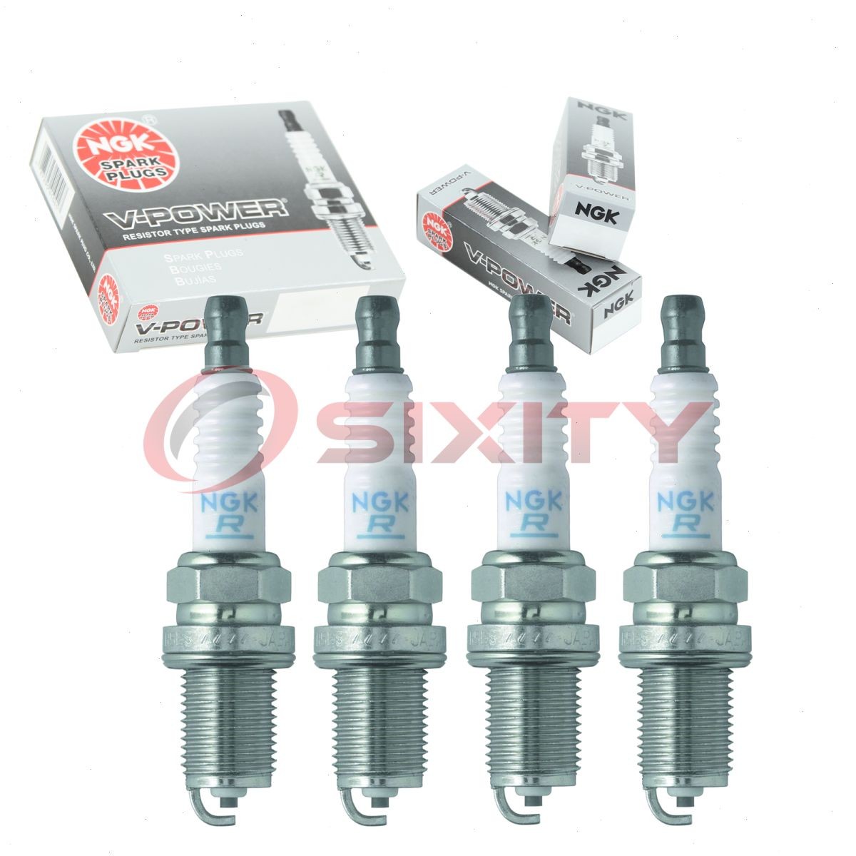 4 pcs NGK V-Power Spark Plugs for 1995-2000 Toyota Tacoma 2.7L 2.4L L4 2.4L qf