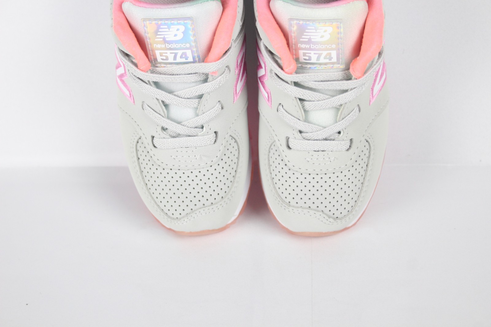 New Balance Kids 574 Bungee Slip On Sneakers Size 9 Grey Multi ID574H1 thumbnail 4