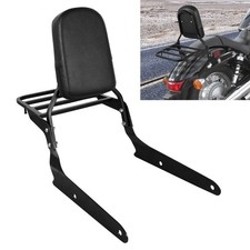 Motorcycle Passenger Backrest Sissy Bar With Back Rest Cushion Pad And Luggag...