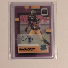 2022 Donruss Clearly- Rated Rookie Calvin Austin III #86 Purple Autographs /175 