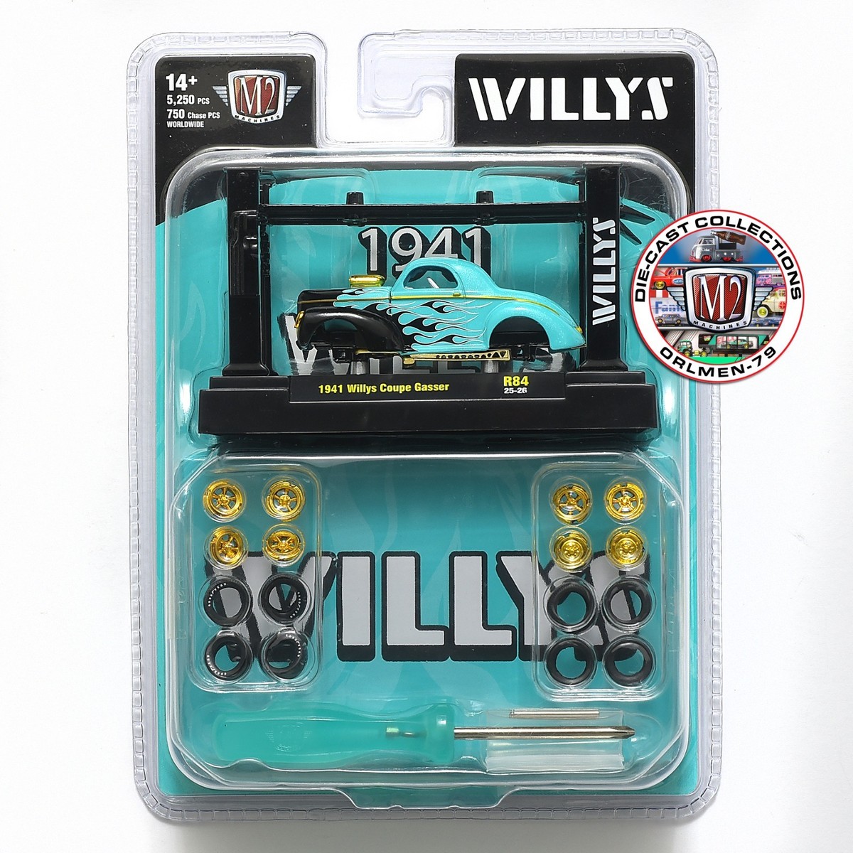 2026 M2 Machines Model Kit Chase 1941 Willys Coupe Gasser | eBay