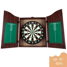 Trademark Games Dart Board Cabinet Set with 18-inch Dartboard and 6 Darts