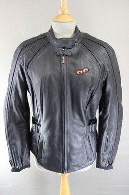 SPOOL SCHWARZE LEDER BIKER JACKE MIT CE ARMOUR & GESTEPPTEM THERMOFUTTER GRÖSSE 14