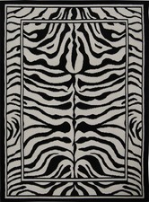 Zebra Skin Area Rug 2x3 Mat African Modern Carpet - Actual 1 7 X 2 9