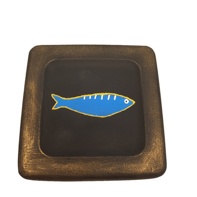 Fish Wall Decor Hanging Plaque Painting 4.25 inches