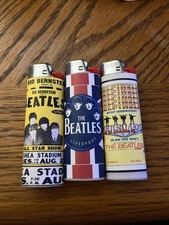 3 New Bic Lighters The Beatles Custom Collectible Vintage Band Beatles