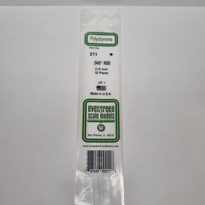 Evergreen Styrolstab 211 - 10x Kunststoffstab 1mm Modellbau Diorama 