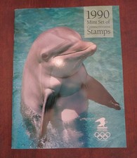 USPS 1990 Mint Set of Commemorative Stamps Album - 37 Stamps #8809