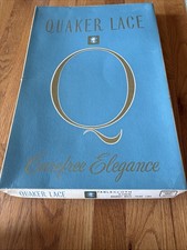New In Box Vintage 1970 s Quaker Lace Tablecloth 70x90