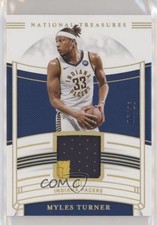 2019-20 Panini National Treasures Jersey Prime 6/25 Myles Turner #JT-MTN s3g