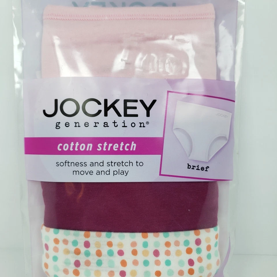 Jockey поколения молодежи девочек размер L 10-12 хлопок эластичной трусы нижнее белье 3Pk - Изображение 2 из 4