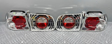 Rare Y2k Jdm Chrome Euro Taillights For 92-95 Honda Civic 3d Hatchback Eg
