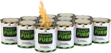 Smart Fuel Bioethanol Gel Fuel Cans – 12 Pack, Clean-Burning Fireplace Fuel (3 H