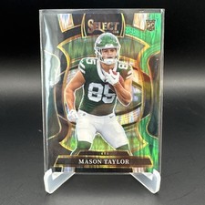 2025 Panini Select - Concourse Mason Taylor #76 Black & Green Shock Prizm (RC)