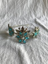 Disney PRINCESS' Tiara Silver Tone with Blue Stones Frozen Hairband