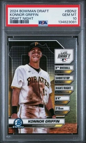 2024 Bowman Draft BDN-2 - Konnor Griffin "Draft Night" - PSA 10 Gem Mint! RC!