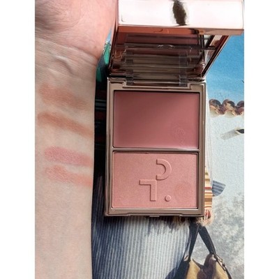PATRICK TA Authentic Crème & Powder Blush Duo soft rosey taupe  0.17 oz×2