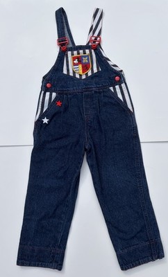 Mickey Mouse Denim Overalls Disney Vintage  3T