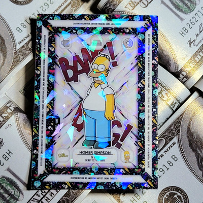 Homer Simpson 1/1 - Collectors Card - Art Hobby Parody - Designer's Auto 