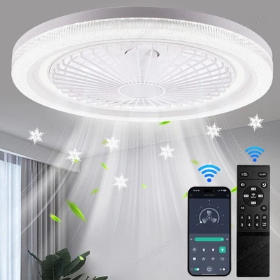 CERBIUT 85W Deckenventilator Beleuchtung Timer Leiser Wohn LED Zimmer Schlaf Lüfter