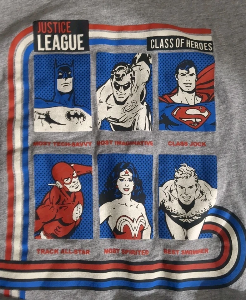 DC Justice League мальчиков маленький пижамы шорты комплект совершенно новый никогда не носил - Изображение 3 из 4