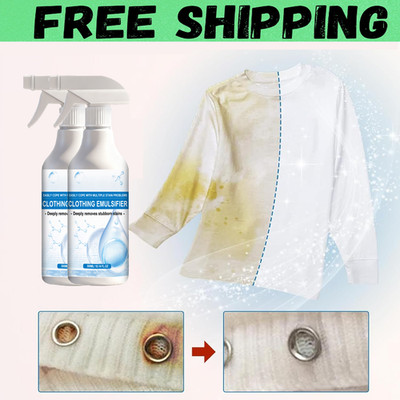 2X Clothing Emulsifier Stain Remover,Non Ionic Emulsifier Clothing Cleaner 300Ml