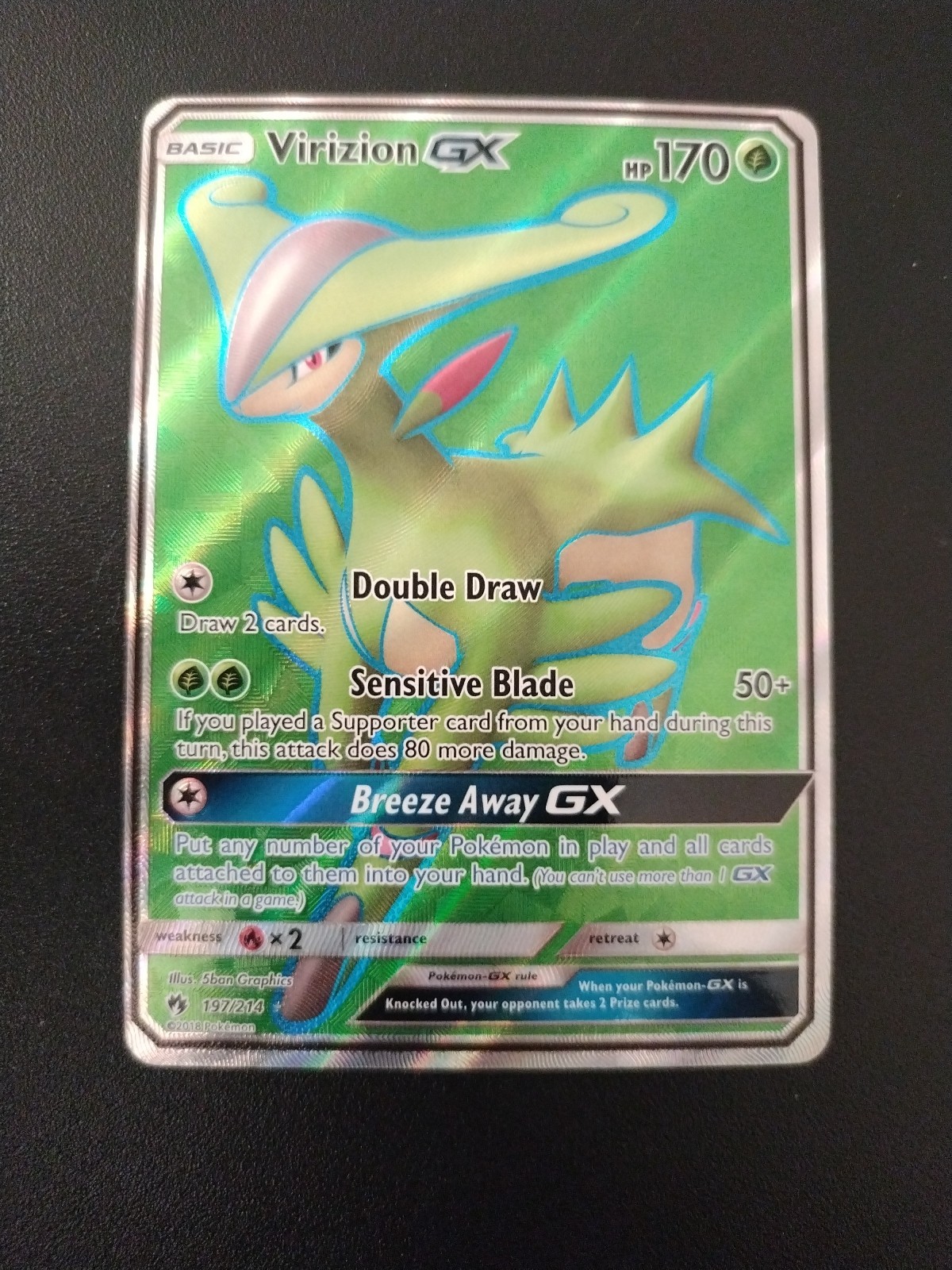 Virizion GX (Full Art) 197/214 Sm-Lost Thunder Holo