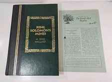 King Solomon's Mines by H. Rider Haggard ~ Worlds Best Reading Edition 1994 HC 
