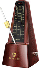Mechanical Metronome for Piano, Guitar, Drums, Violin, Loud, Accurate, Walnut
