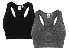 Ladies Racer Back Sports Crop Top Tombo Seamless Tank Top