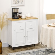 Modern Sideboard Storage Cabinet Kitchen Cupboard with Doors and Drawers White